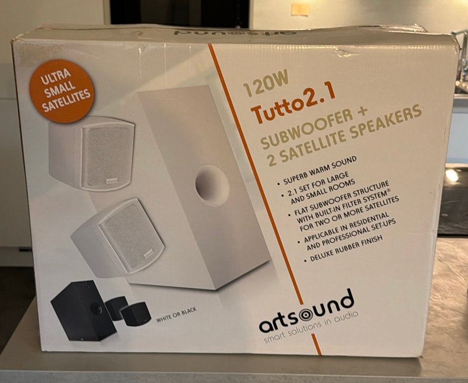 Nieuw in doos: ArtSound Tutto 2.1 luidsprekerset - Zwart, Computers en Software, Ophalen of Verzenden, Artsound