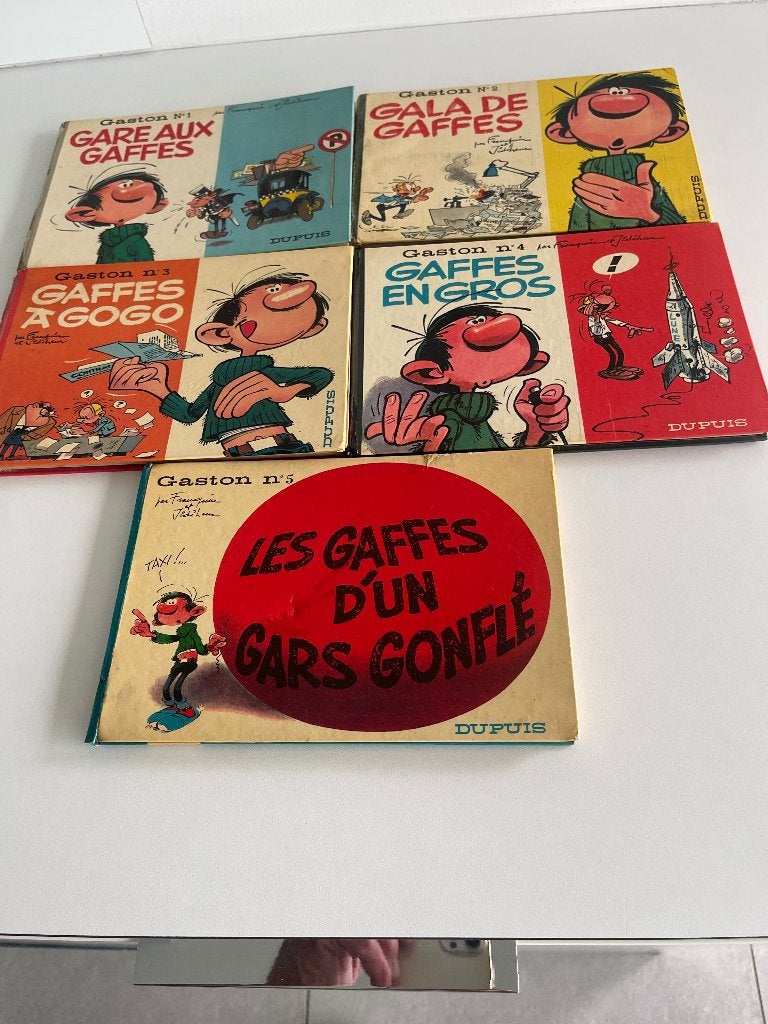 Lot bd GASTON in originele editie, Complete serie of reeks, Ophalen of Verzenden, Gelezen