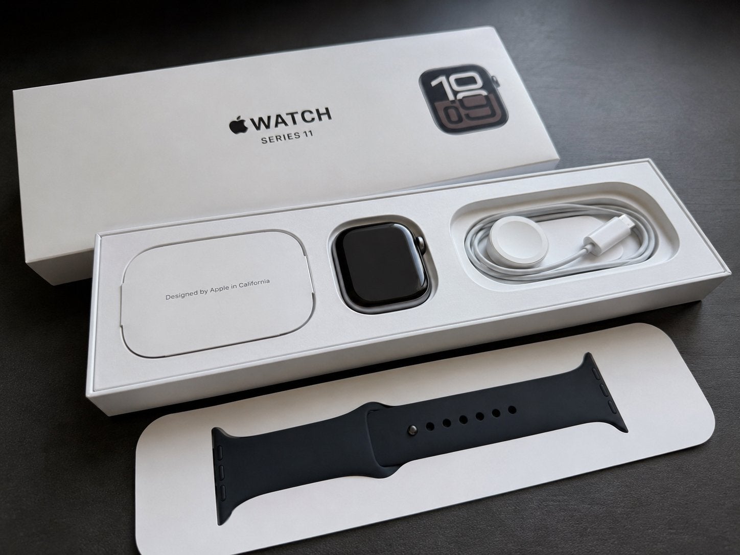 Apple Watch 11 series nieuw gitzwart, Conditie, Zwart, IOS, Nieuw