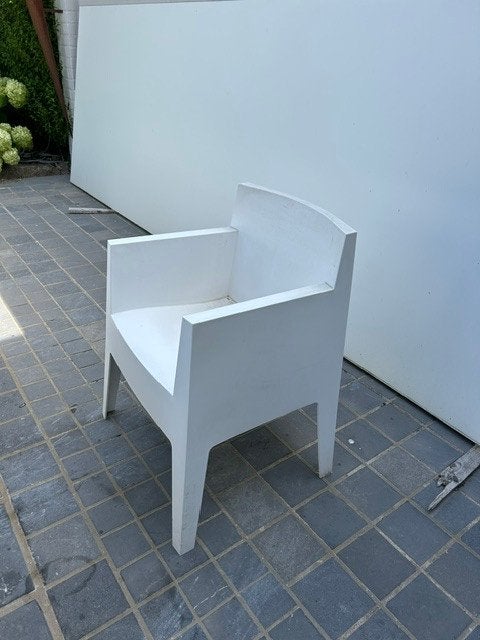 Witte tuinstoelen, Jardin & Terrasse, Chaises de jardin, Enlèvement, Utilisé, Synthétique