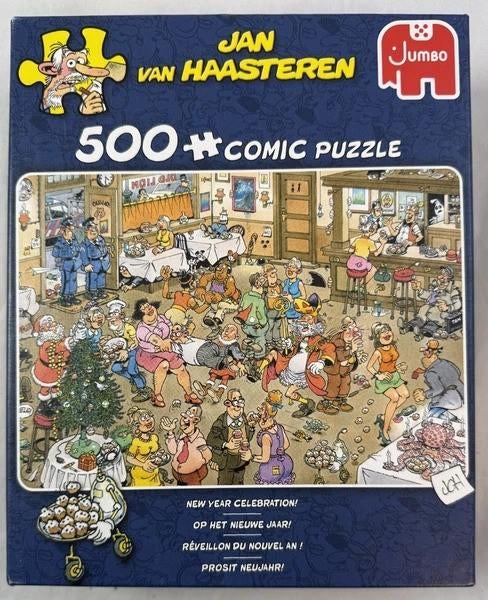 Jan van Haasteren Op het nieuwe jaar Puzzel 500 St. Jumbo, Verzenden, 500 t/m 1500 stukjes, Zo goed als nieuw, Legpuzzel