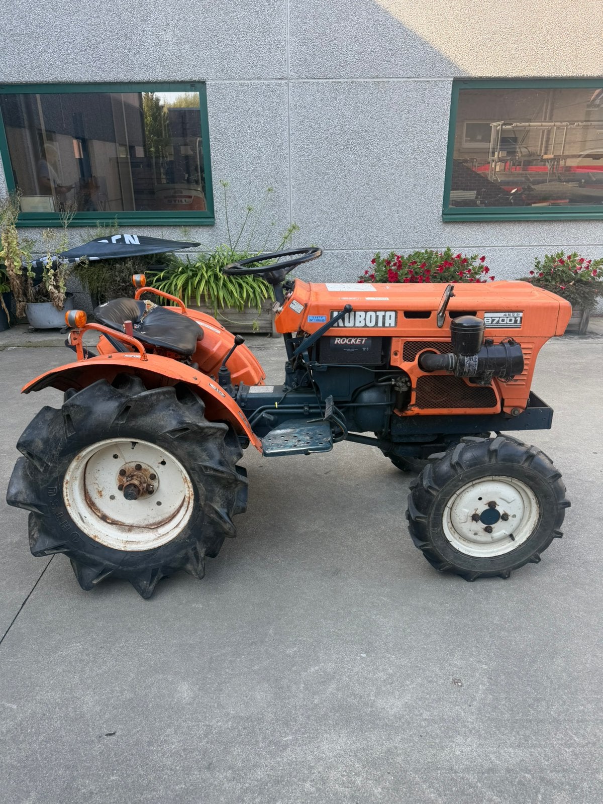 Mini tractor Kubota, Ophalen, Gebruikt