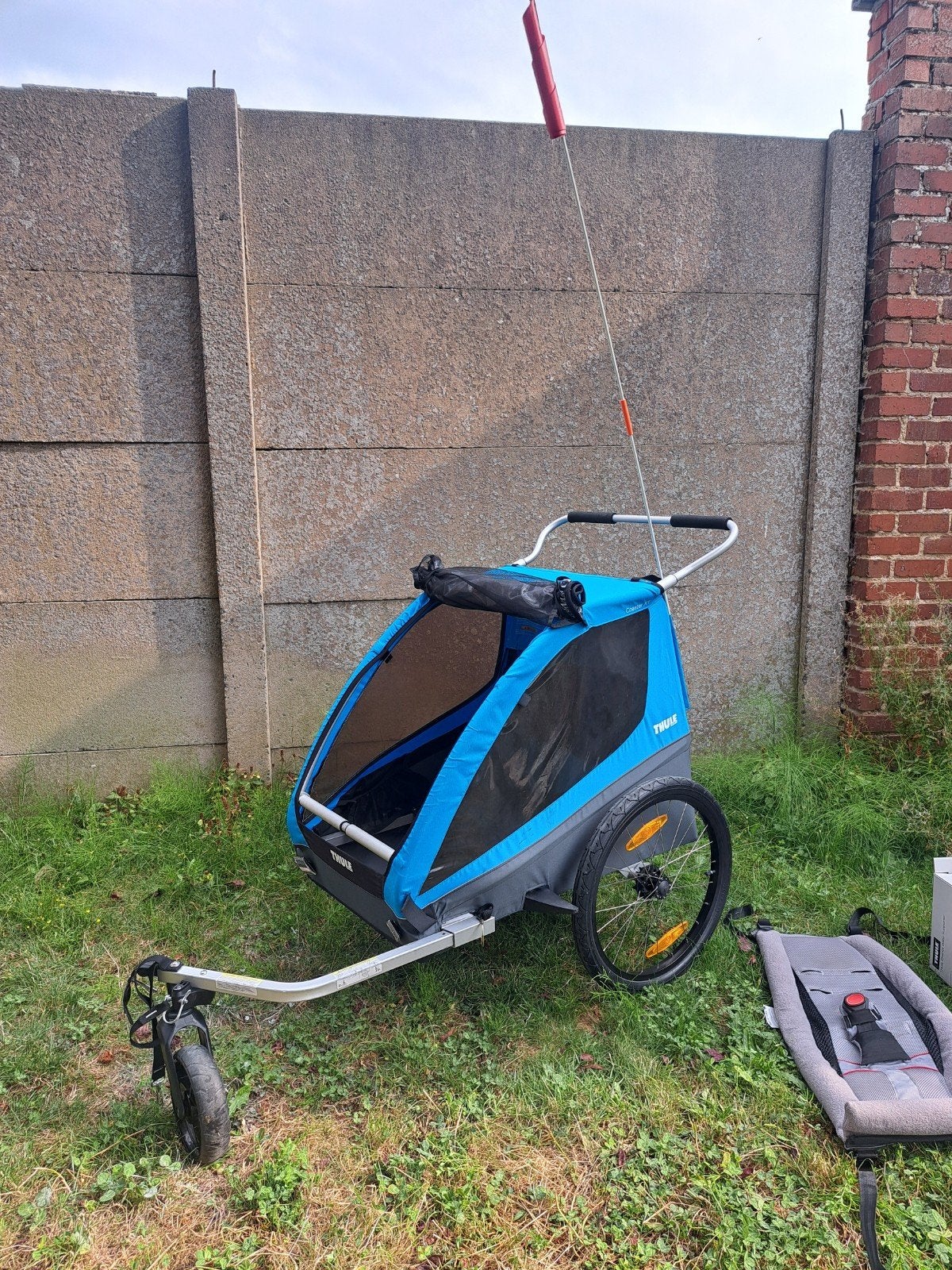 fietskar Coaster XT compleet met accessoires, Pliable, Comme neuf, Enlèvement, Remorque pour enfant