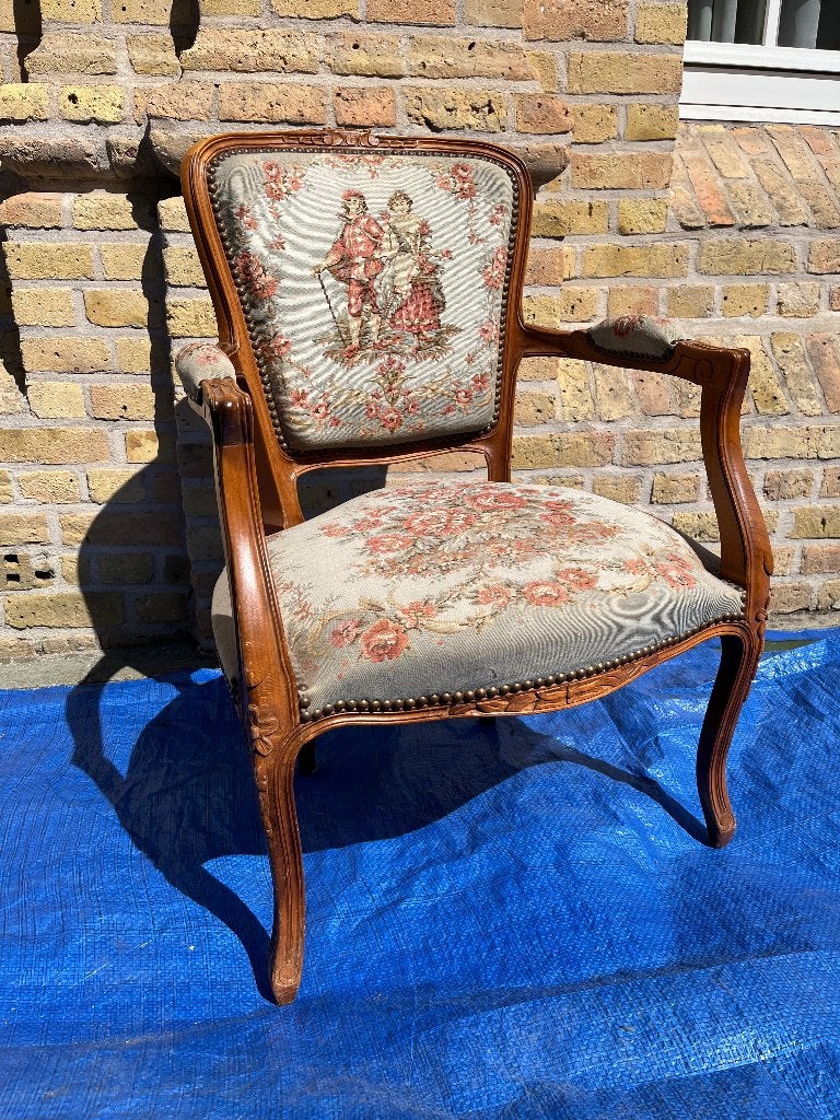 Antieke Franse fauteuil in Lodewijk XV-stijl, Ophalen
