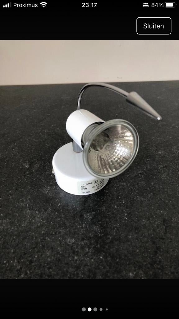 Spot halogène rétro, Maison & Meubles, Lampes | Spots, Halogène, Spot encastrable ou Spot mural, Comme neuf, Enlèvement