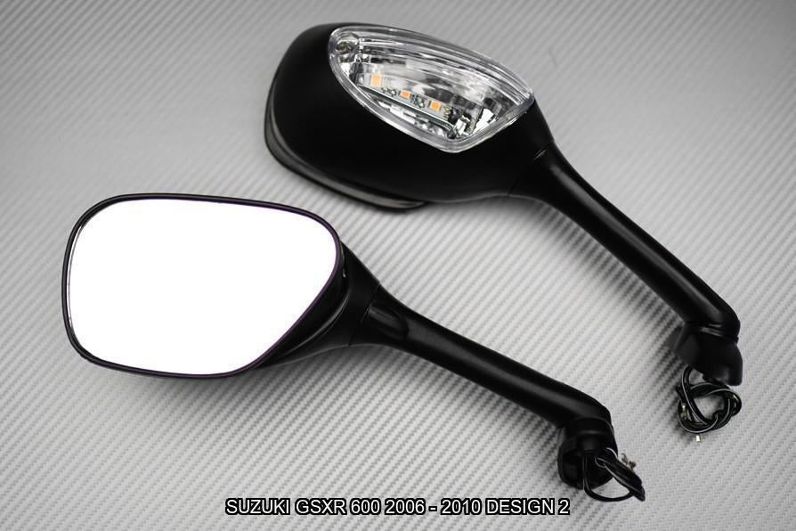 Rétroviseurs clignotants intégrés SUZUKI GSXR 600 2006 2010, Motos, Enlèvement ou Envoi, Neuf