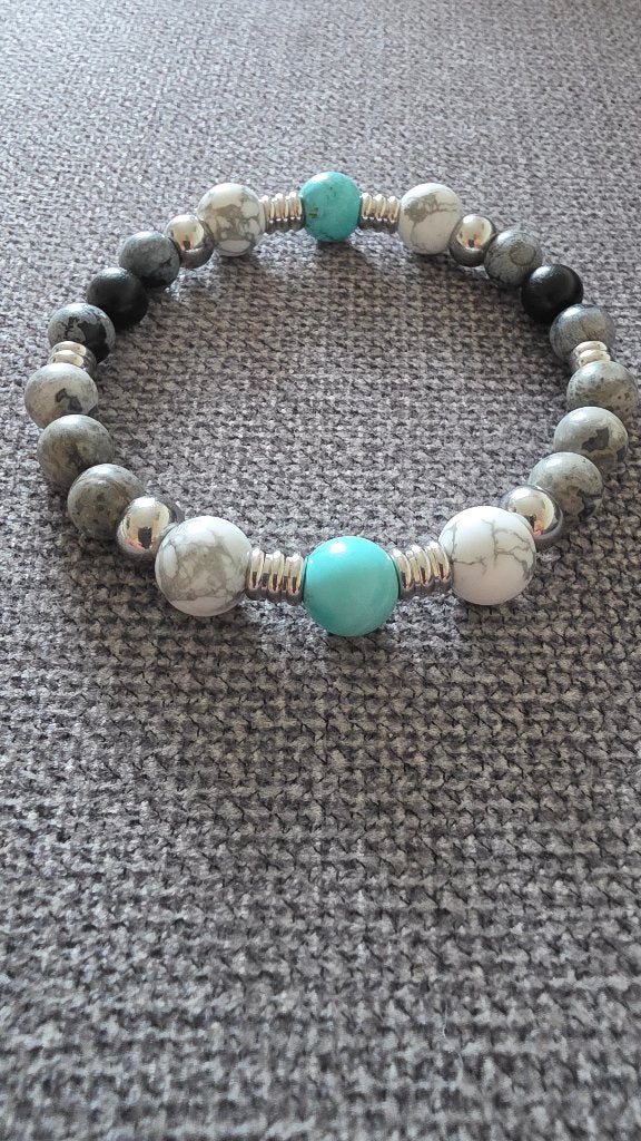 Bracelet Pierres Naturelles + Bracelet en Cuir OFFERT 🎁, Bijoux, Sacs & Beauté, Neuf, Enlèvement ou Envoi, Avec bracelets à breloques ou perles