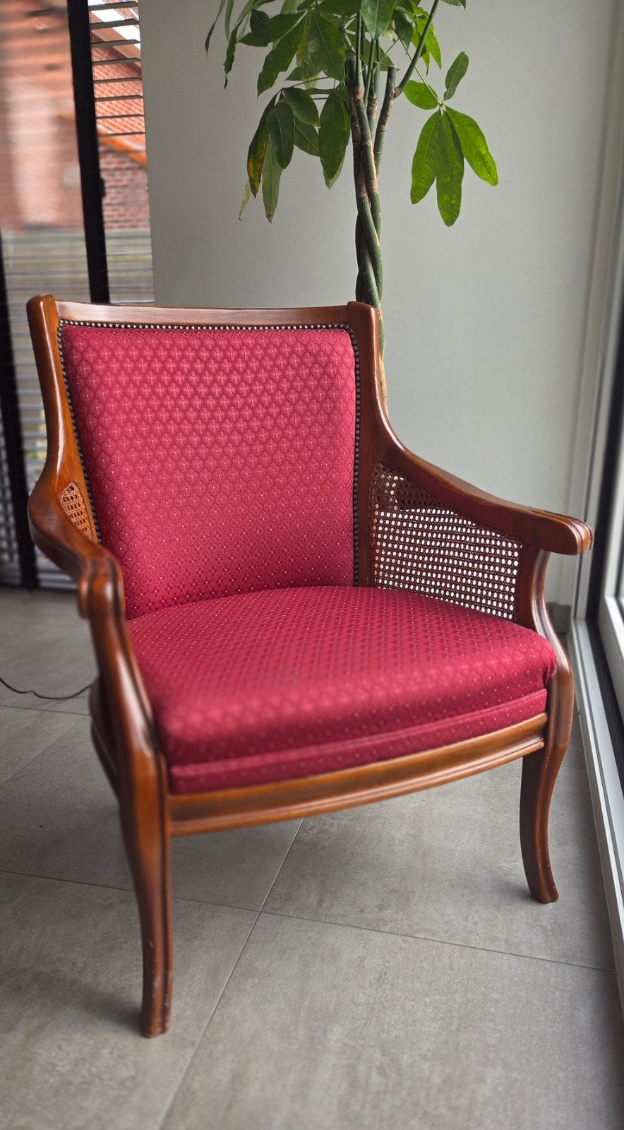 Klassieke Franse fauteuil met cannage, Huis en Inrichting, Fauteuils, Ophalen