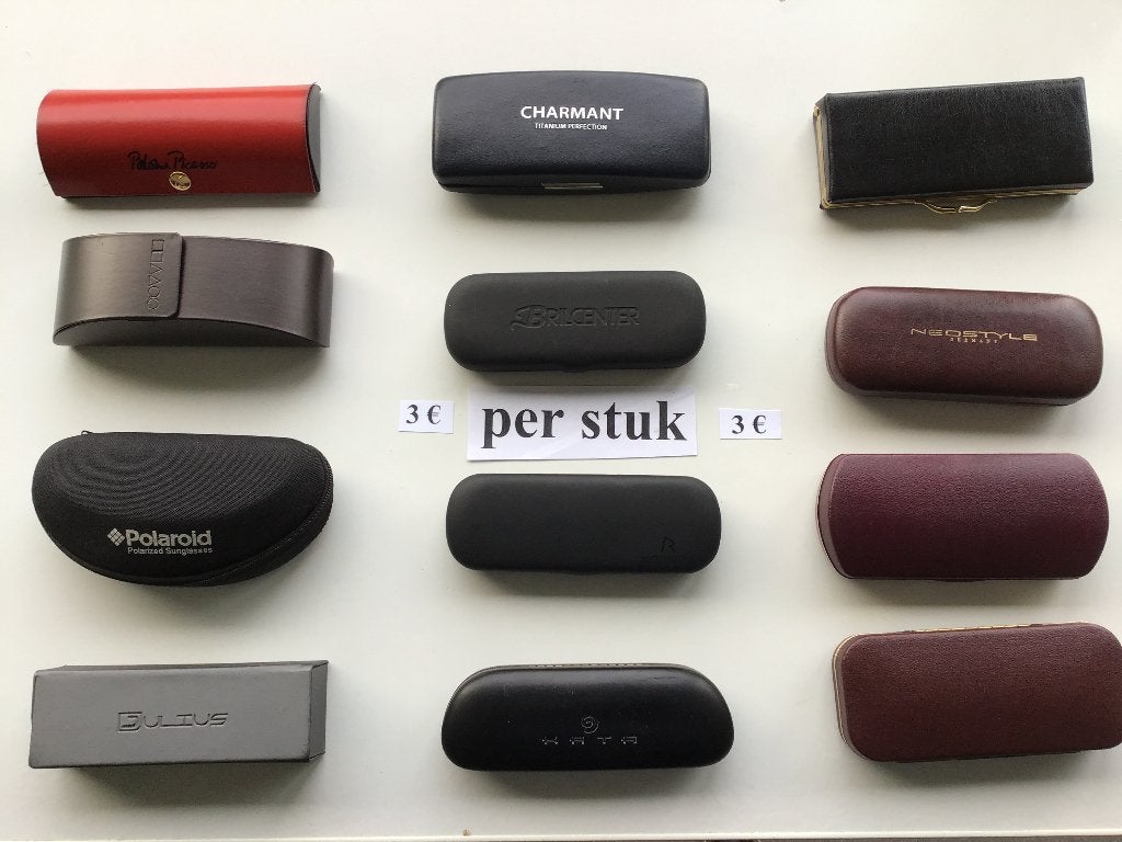12 mooie brillenkokers aan slechts 3 € per stuk, Handtassen en Accessoires, Ophalen of Verzenden, Zo goed als nieuw