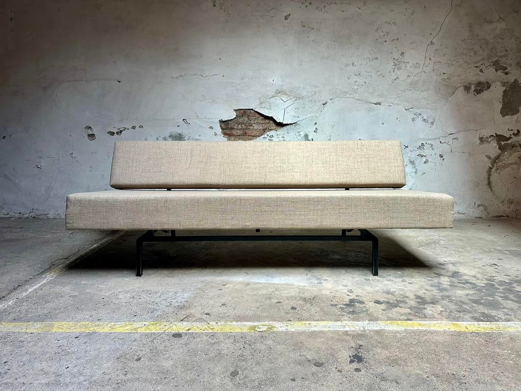 Originele Martin Visser BR02 vintage slaapbank sofa, Tissus, 200 à 250 cm, Vintage, Banc droit