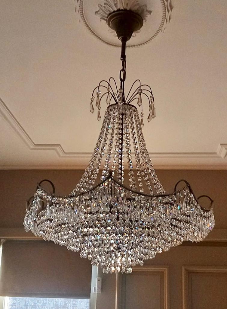 Luster met glasparels, Ophalen, Gebruikt, Glas