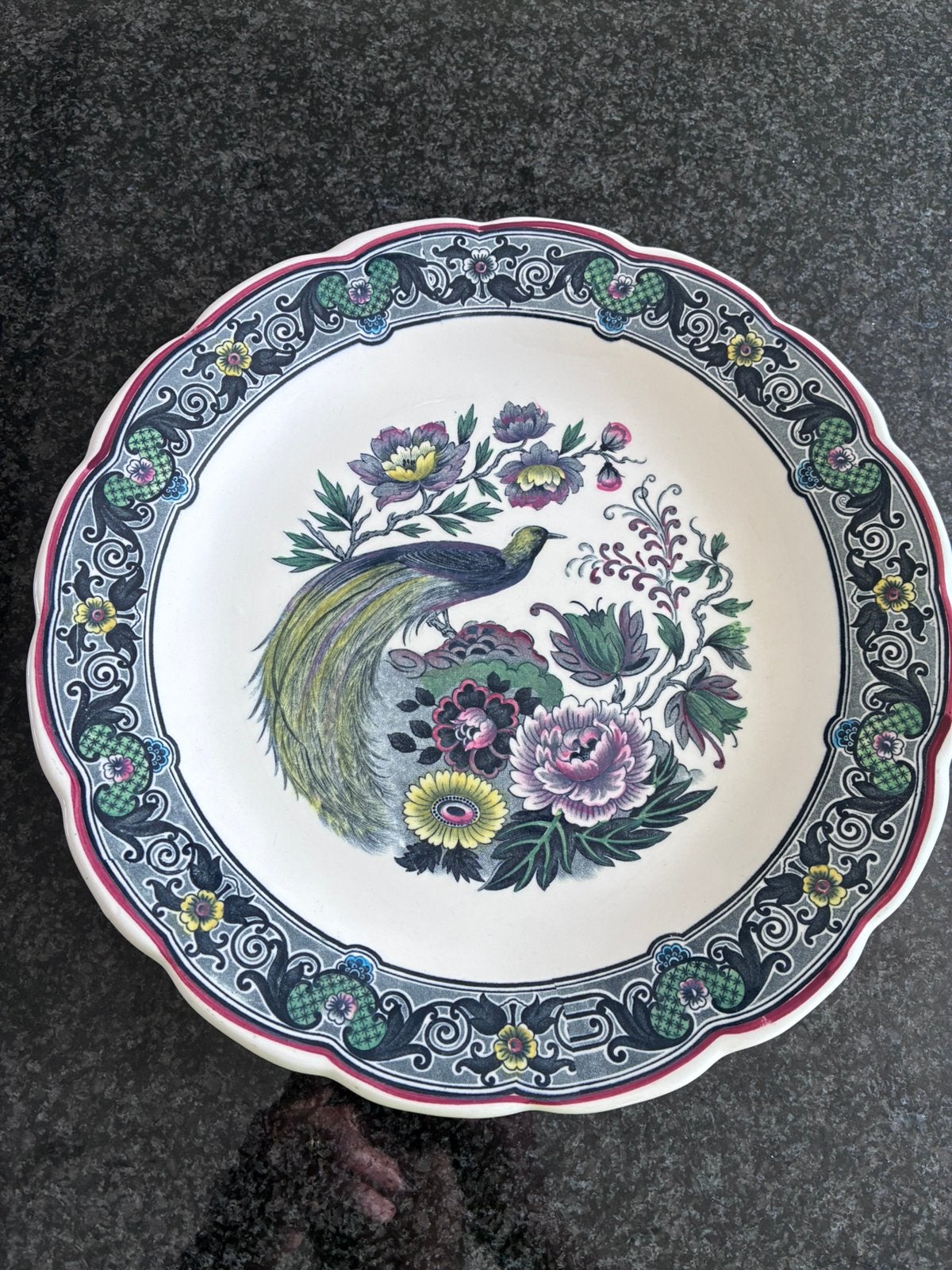 Vintage bord met ophangsysteem, delfts, Ophalen