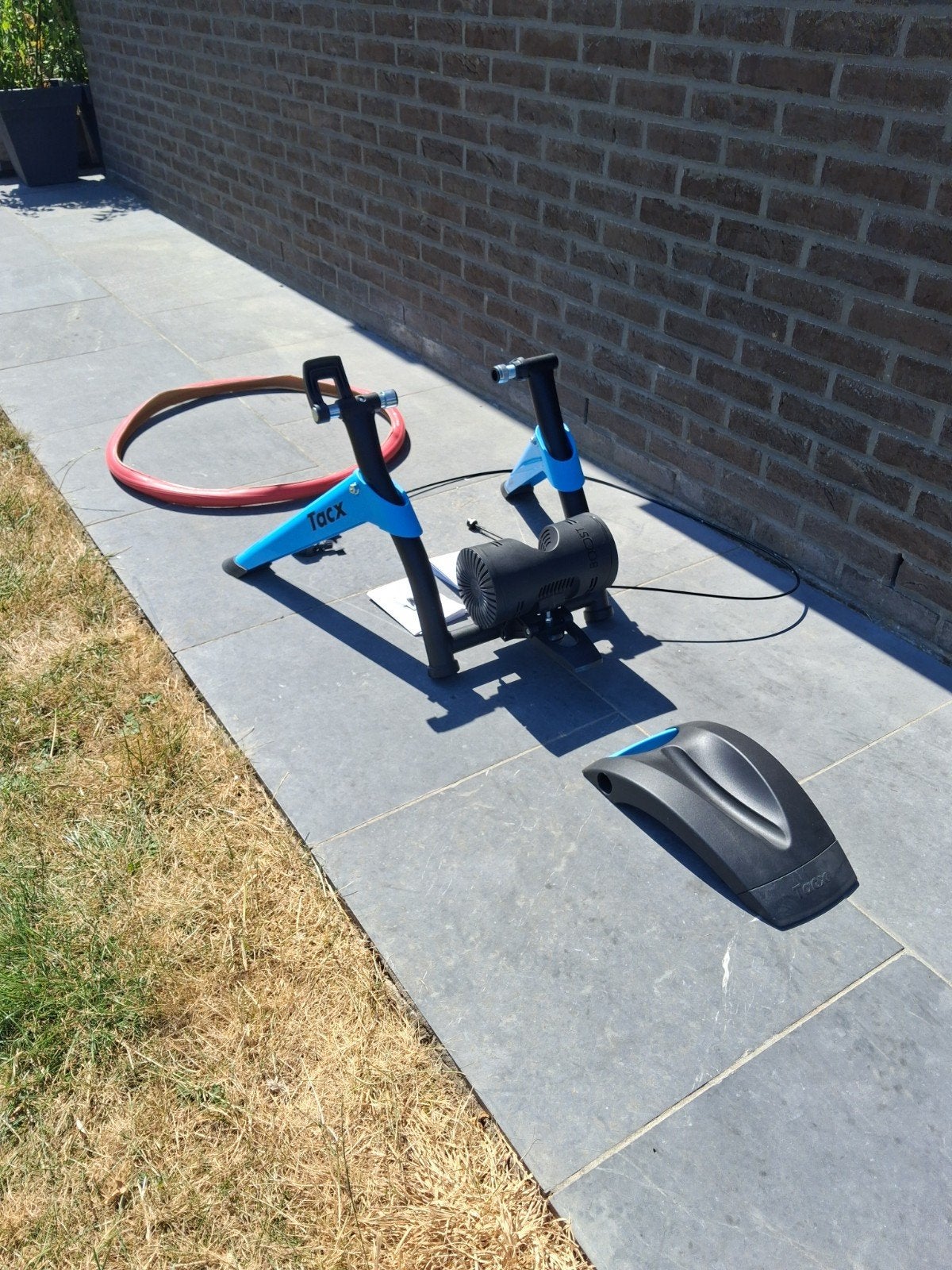 Tacx boost + Van Rysel pneu home trainer band, Enlèvement, Comme neuf, Autres types