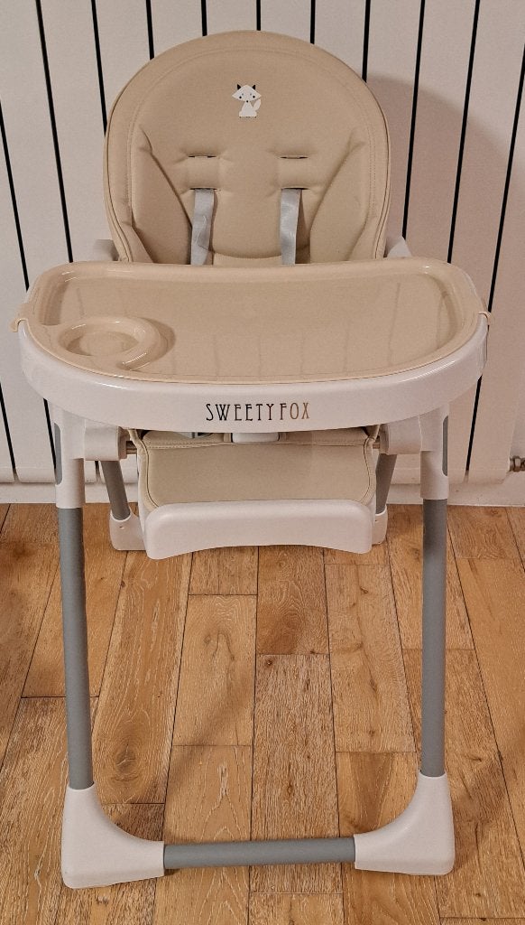 Sweety Fox chaise haute bébé évolutive et pliable, Enfants & Bébés, Enlèvement, Comme neuf, Chaise évolutive, Plateau amovible