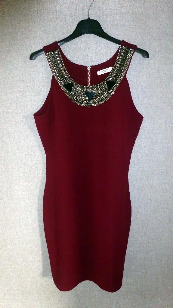 Bordeaux jurk 36 Drôle de copine, Kleding | Dames, Overige kleuren, Drôle de copine, Ophalen of Verzenden, Maat 36 (S)
