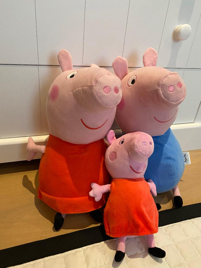 Peppa Pig - 3 knuffelberen ( Peppa en George), Peppa Pig, Ophalen, Zo goed als nieuw, Meerkleurig