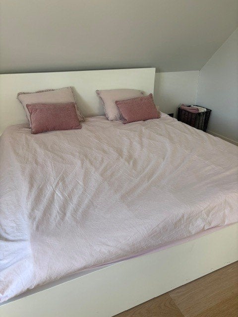 Ikea bed Malm 180 x 200 4 bedlades en lattenbodems, Huis en Inrichting, Ophalen, Gebruikt, Wit, Tweepersoons