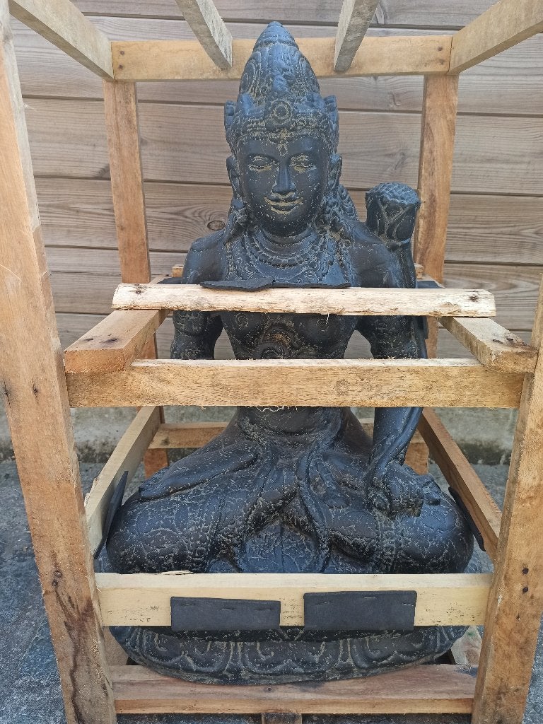 Tara assise en pierre, Jardin & Terrasse, Enlèvement, Neuf, Pierre, Bouddha