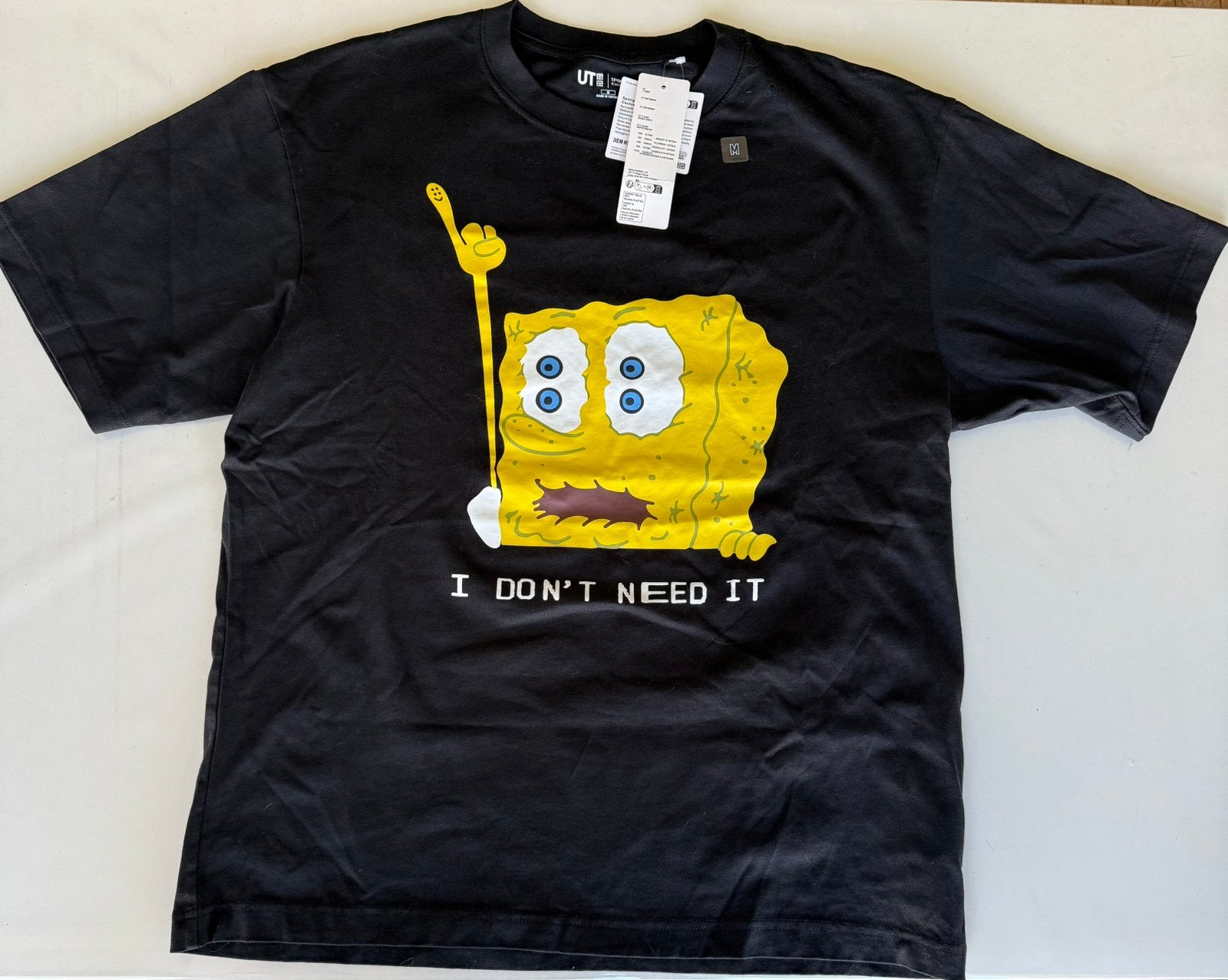 T-shirt Uniqlo Bob l’eponge, Kleding | Heren, Ophalen of Verzenden, Zo goed als nieuw