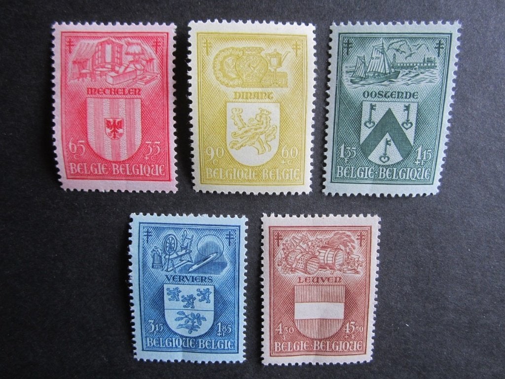 Timbres Belgique - N743 à 747 (x) - 5,00Eur, Timbres & Monnaies, Timbres | Europe | Belgique, Autre, Trace d'autocollant, Enlèvement ou Envoi