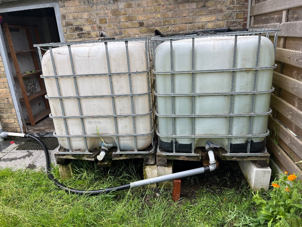 2 Ibc-vaten van 1000l, Ophalen, Gebruikt, Met kraantje