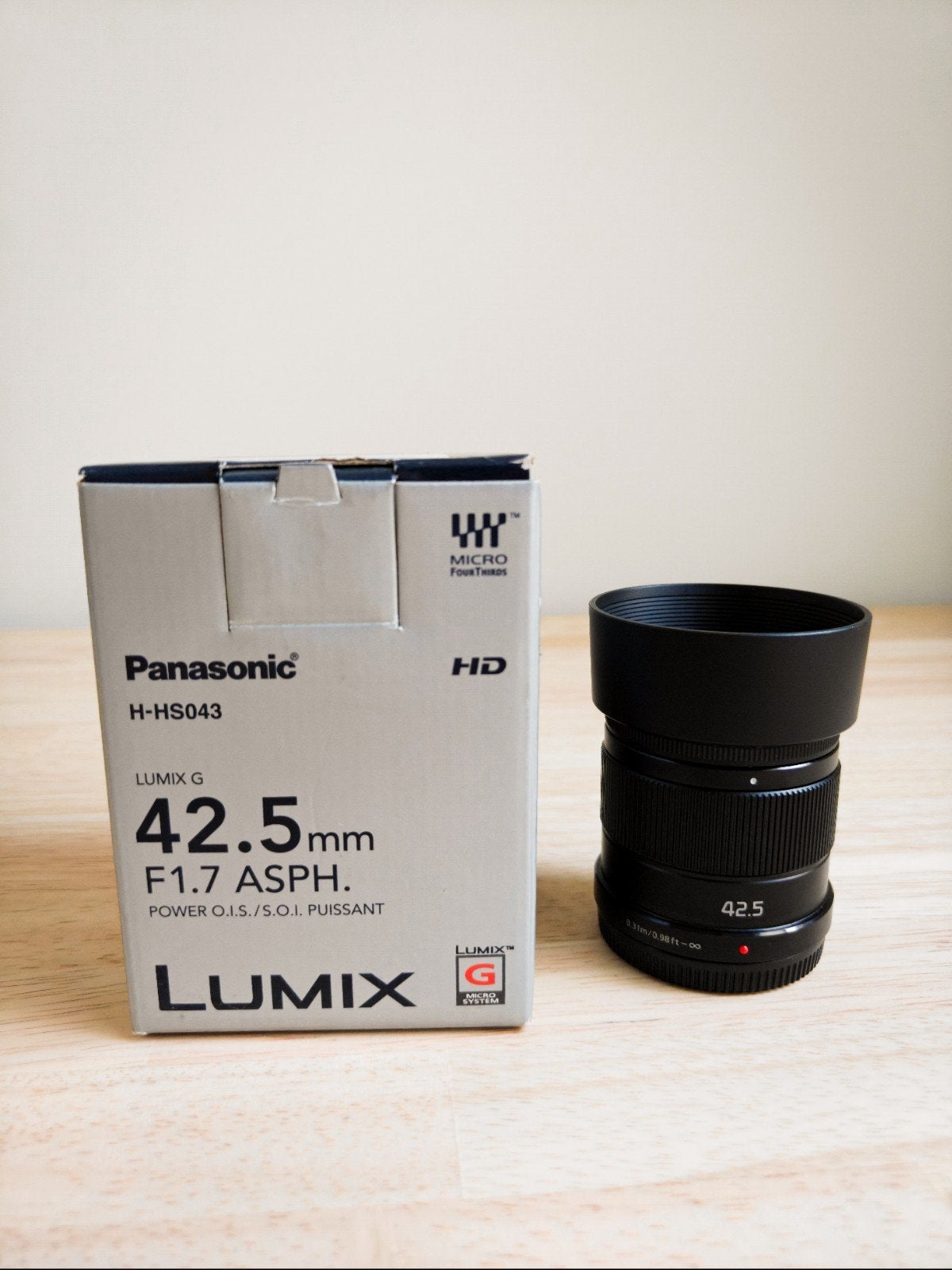 Lumix 42.5 mm lens, Audio, Tv en Foto, Ophalen of Verzenden, Micro Four Thirds