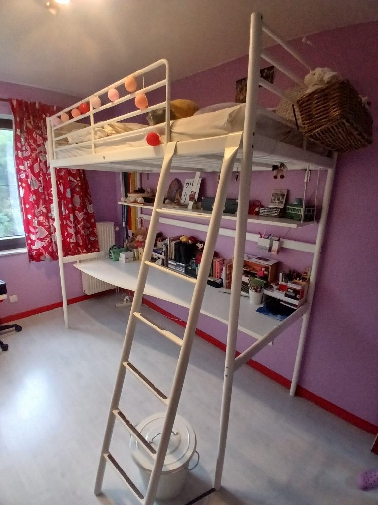 Hoogslaper met bureau en plank, Ophalen, Gebruikt, Hoogslaper