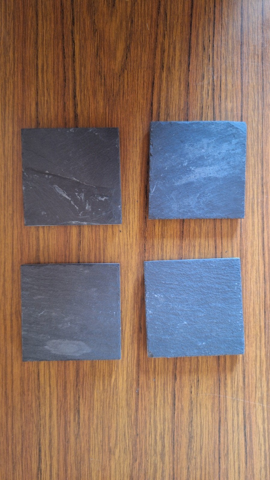 Ensemble de 4 sous-verres en ardoise 8x8 cm., Neuf, Noir, Enlèvement ou Envoi, Sous-verre
