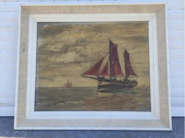 huile sur toile marine signe landtsheer, Enlèvement ou Envoi, Toile