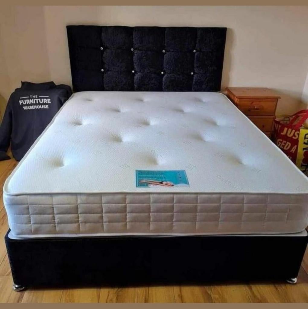 Luxe Bed met Hoofdbord – Perfect voor Elke Slaapkamer, Envoi, Noir