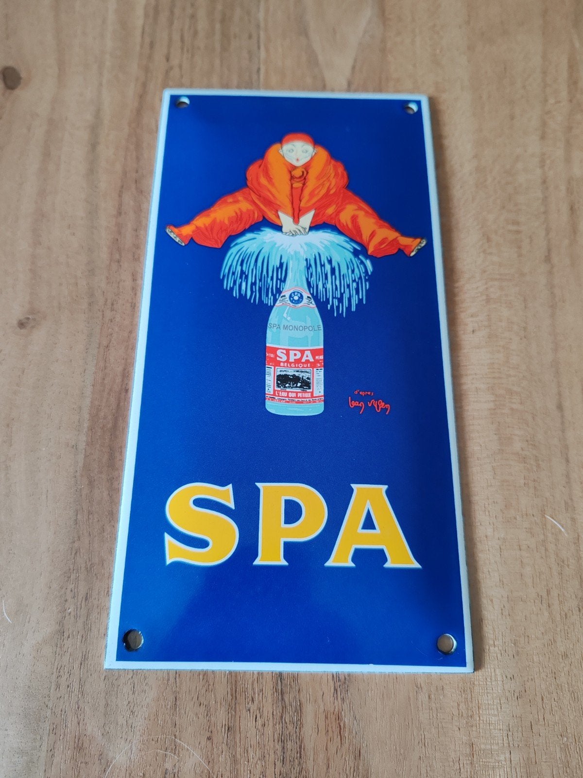 Plaque émaillée Spa, Enlèvement ou Envoi, Comme neuf, Panneau publicitaire
