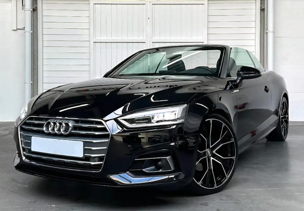 AUDI A5 CABRIOLET 2019 190CH 104000KM, Autos, Cuir, Achat, Cabriolet, Noir