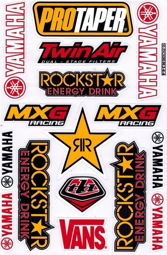 Yamaha sponsor motorfiets moto stickervel / stickers, Ophalen of Verzenden