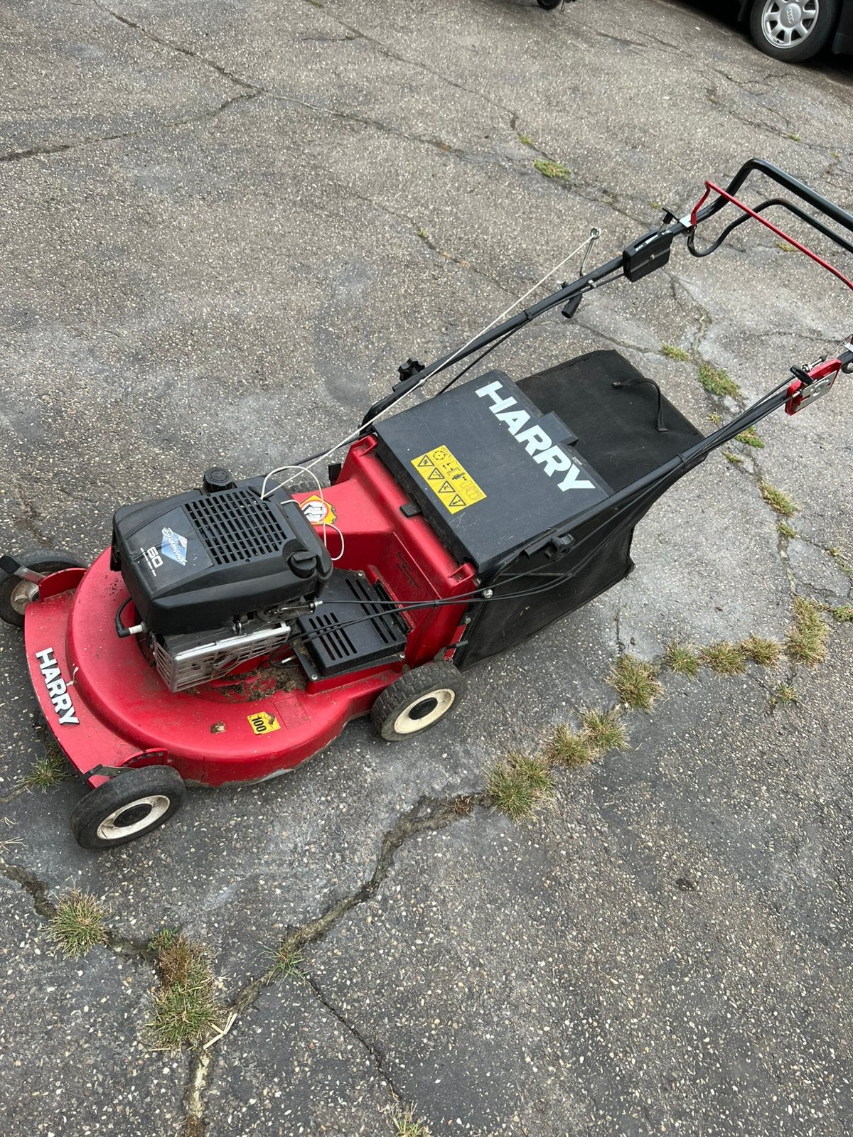 Groot model grasmaaier zie beschrijving, Tuin en Terras, Grasmaaiers, Ophalen, Zo goed als nieuw