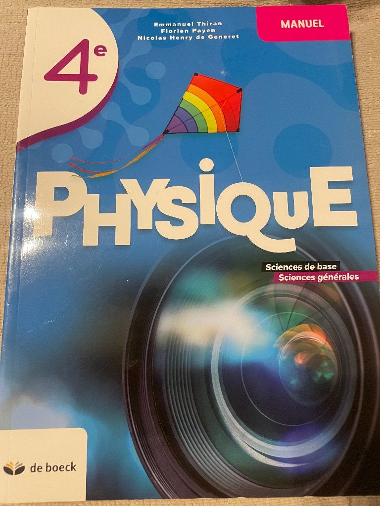 Manuel physique 4 eme, Livres, Physique, Comme neuf, Enlèvement, Secondaire