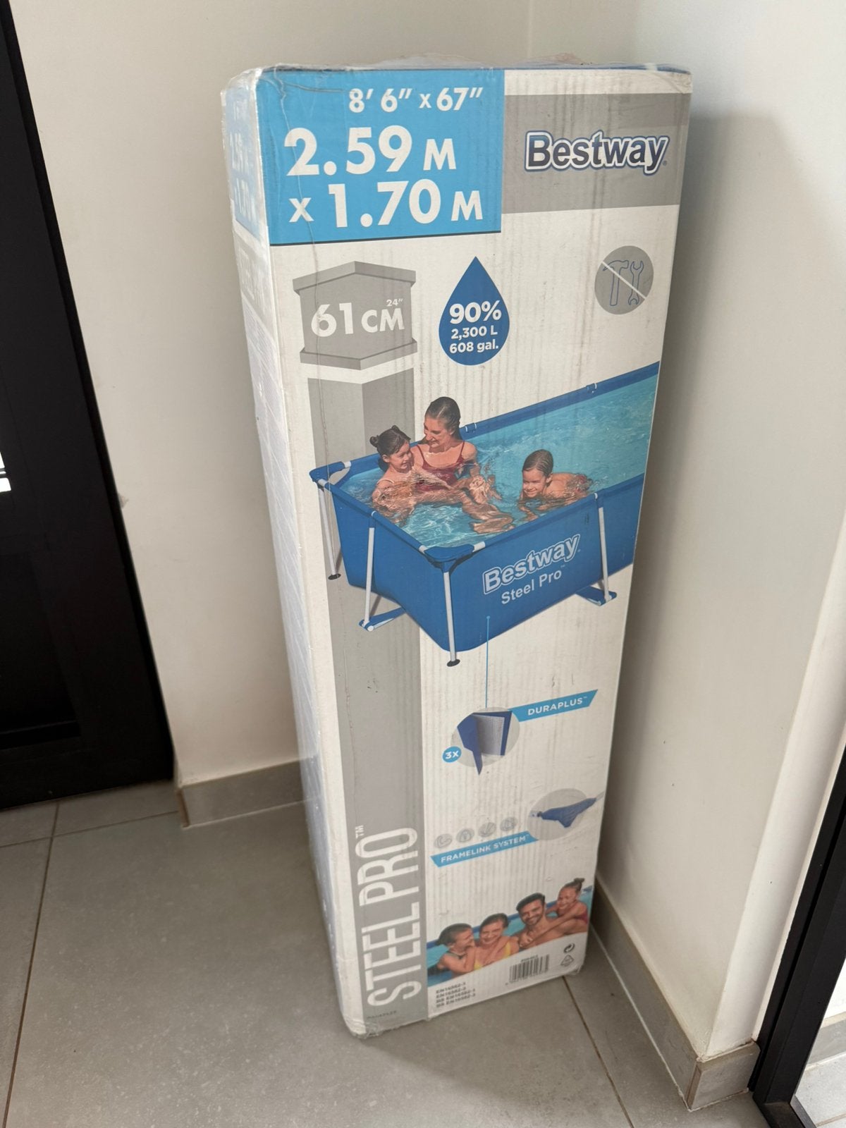 Nieuw bestway Steel Pro 259x170x61cm zwembad, Tuin en Terras, Zwembaden, Ophalen of Verzenden, Zo goed als nieuw