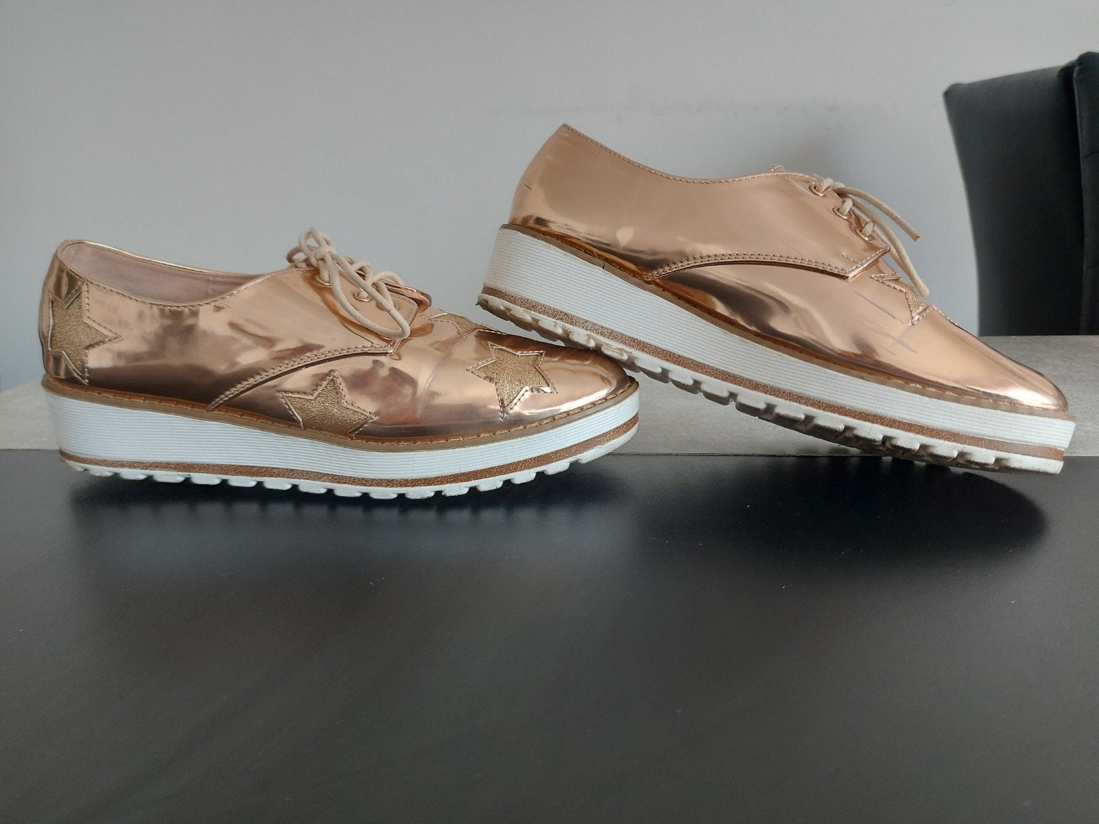Derbies à plateforme rose gold, Enlèvement ou Envoi, Rose, Sneakers et Baskets, Porté