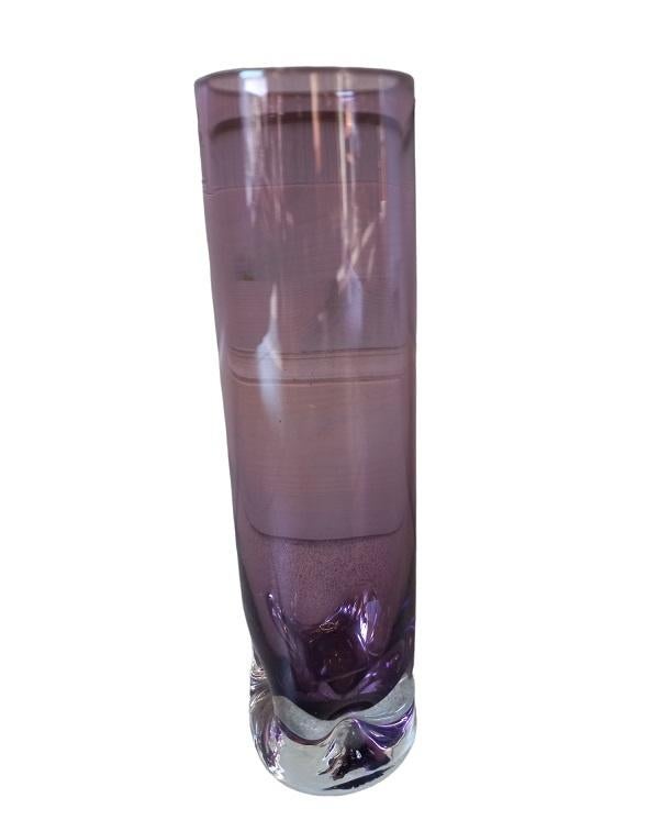 Vase en verre vintage scandinave, Enlèvement ou Envoi