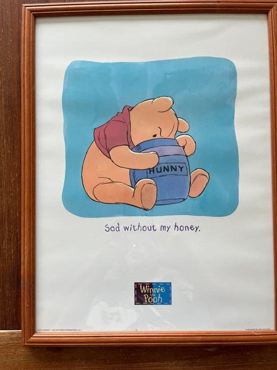 3 originele kaders Winnie the Pooh - nummers 502-504-505, Ingelijst, Overige techniek, Ophalen, Personages en Fantasiefiguren