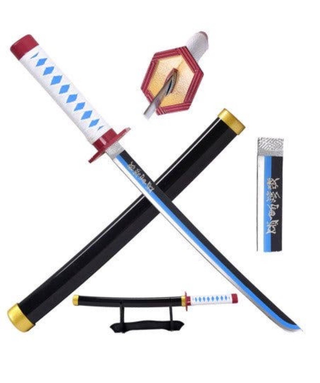 Demon Slayer Giyu Katana Replica 100cm Nieuw zwaard plastic, Ophalen of Verzenden, Nieuw