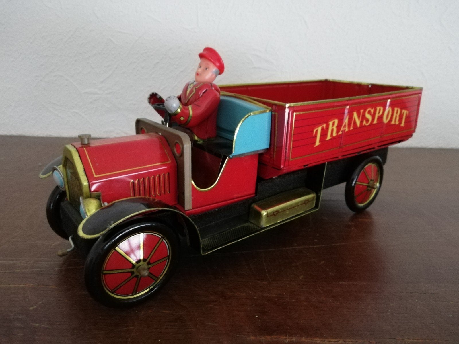 Vtg. blikken Fiat transport vrachtwagen., Antiek en Kunst, Ophalen of Verzenden