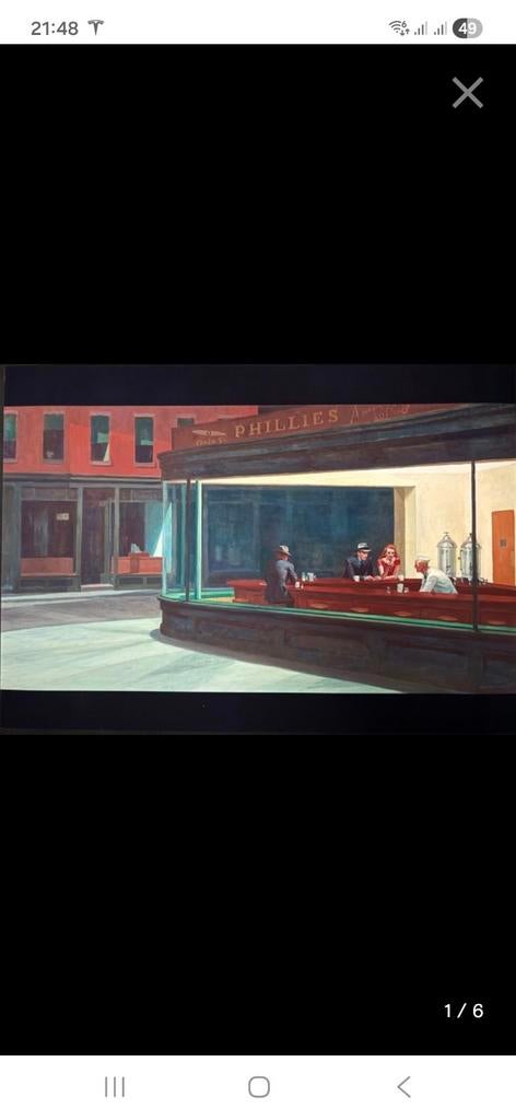 Edward Hopper « Nighthawks 1942 », Enlèvement ou Envoi