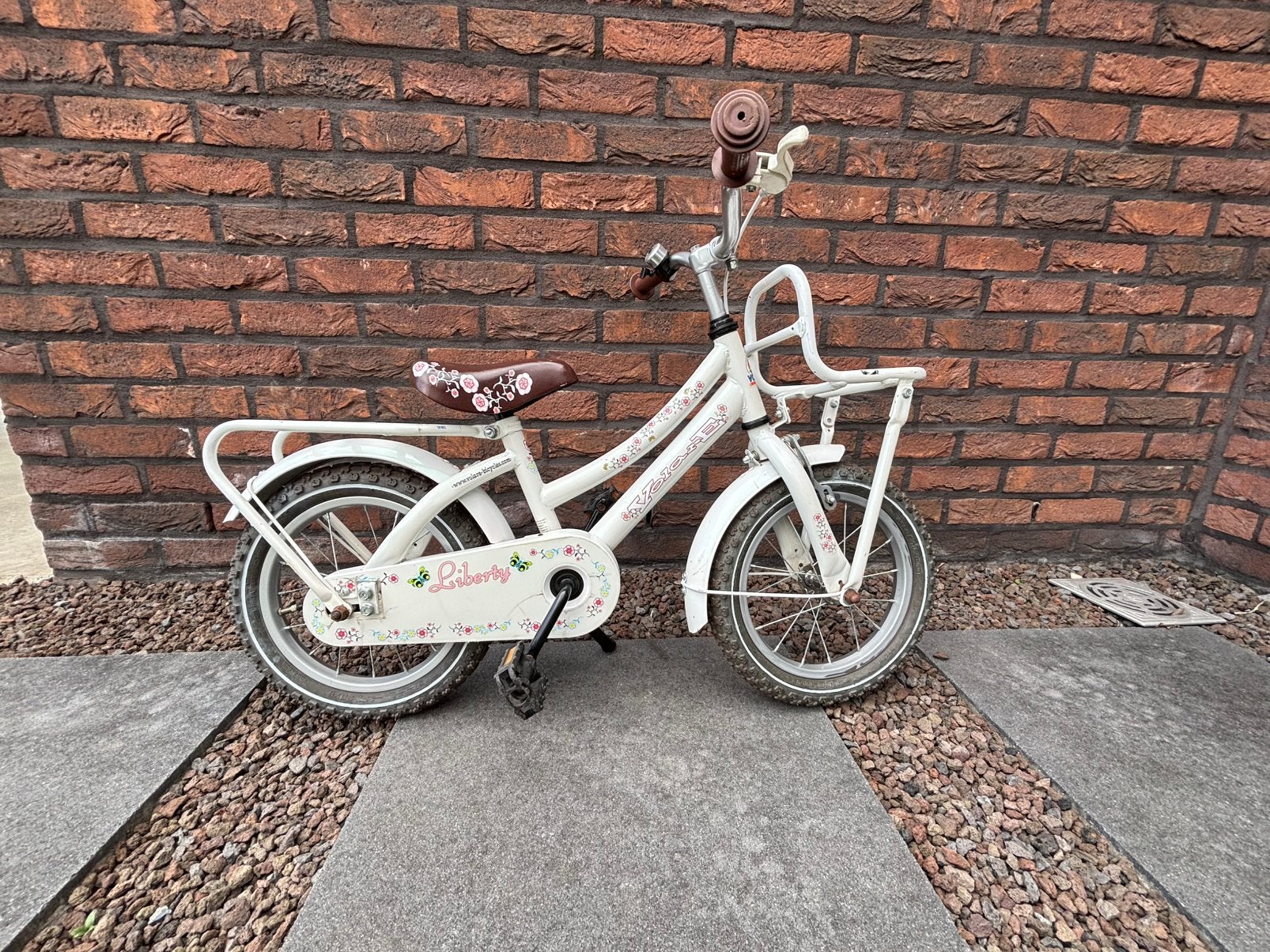 Leuke Volare 14 inch meisjesfiets, Ophalen, Gebruikt, Terugtraprem, Minder dan 16 inch