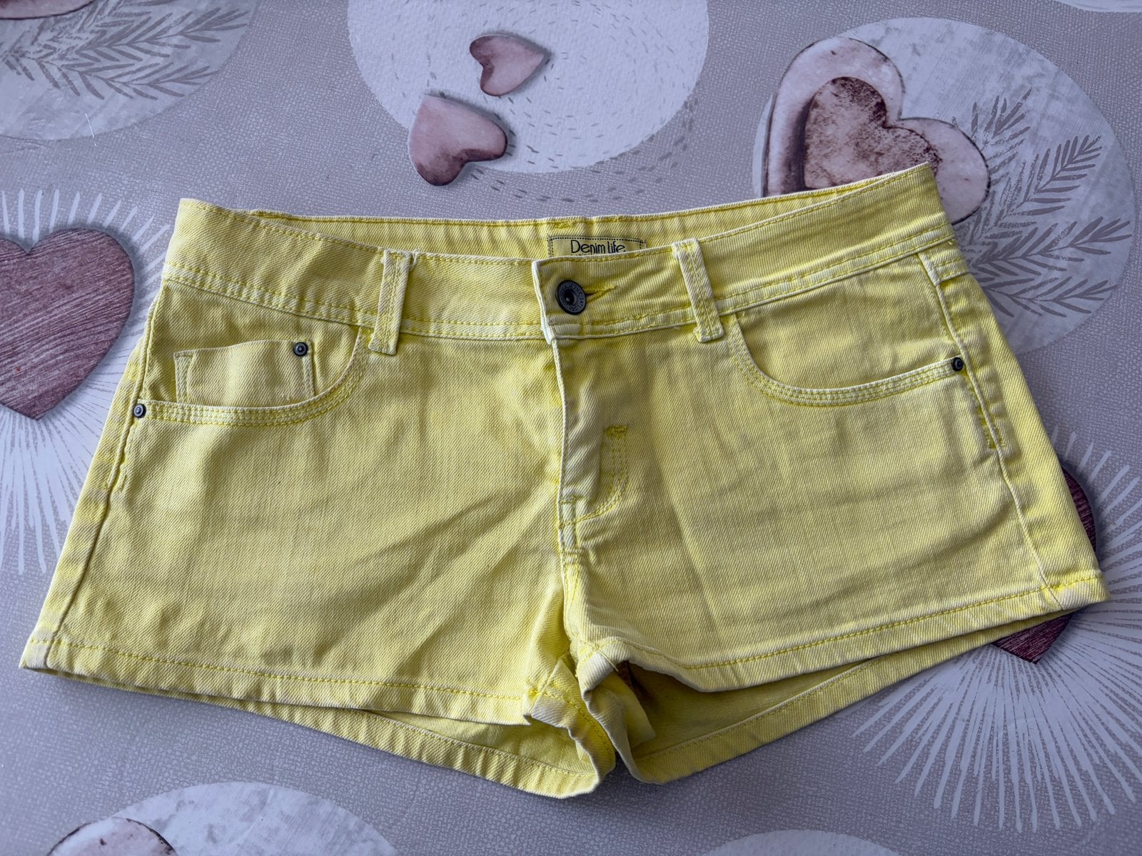 Pimkie Faded gele spijkerbroek maat 38 /M, Kleding | Dames, Broeken en Pantalons, Zo goed als nieuw, Geel, Ophalen of Verzenden