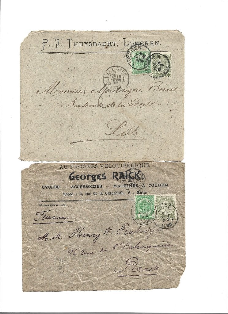 brieven België  nr 59K, Timbres & Monnaies, Enlèvement ou Envoi, Enveloppe