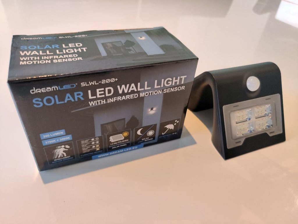 2x DreamLED Solar LED wandlamp – Nieuw – €25 voor beide, Tuin en Terras, Ophalen of Verzenden, Nieuw
