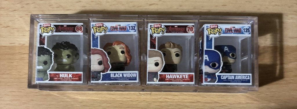 Bitty pop "HULK", "BLACK WIDOW", "HAWKEYE","CAPTAIN AMERICA", Ophalen of Verzenden, Gebruikt