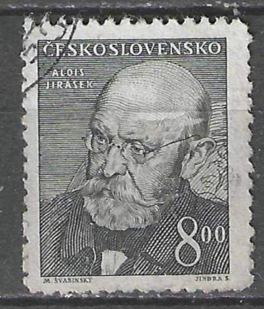 Tchécoslovaquie 1949 - Yvert 497 - Alois Jirasec (ST), Envoi, Affranchi