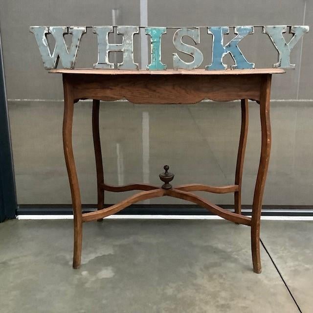 Metalen letters WHISKY - RICARD - CAVA, Ophalen of Verzenden, Gebruikt