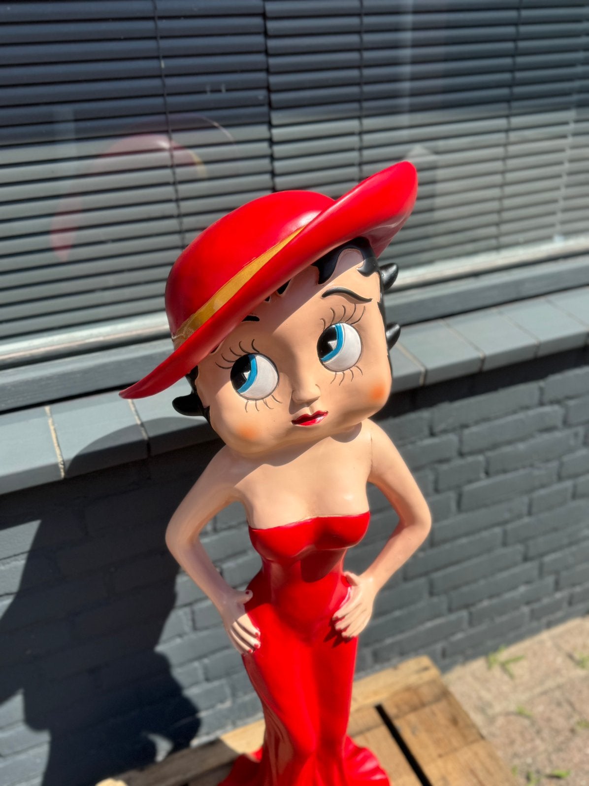Groot Betty Boop beeld met hoed, Ophalen, Betty Boop, Zo goed als nieuw